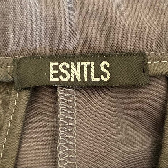 ESNTLS Mens Pants Medium M Gray Drawstring Tapered Chino Jogger Minimalist - Picture 3 of 7